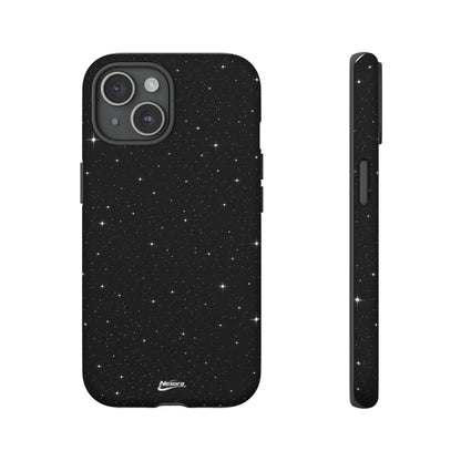 Nexora Galaxy Tough Phone Case — Black Stardust Protective Case