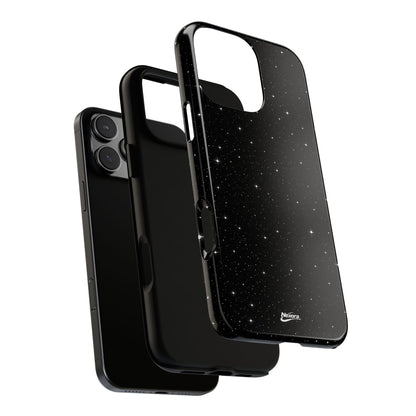 Nexora Galaxy Tough Phone Case — Black Stardust Protective Case