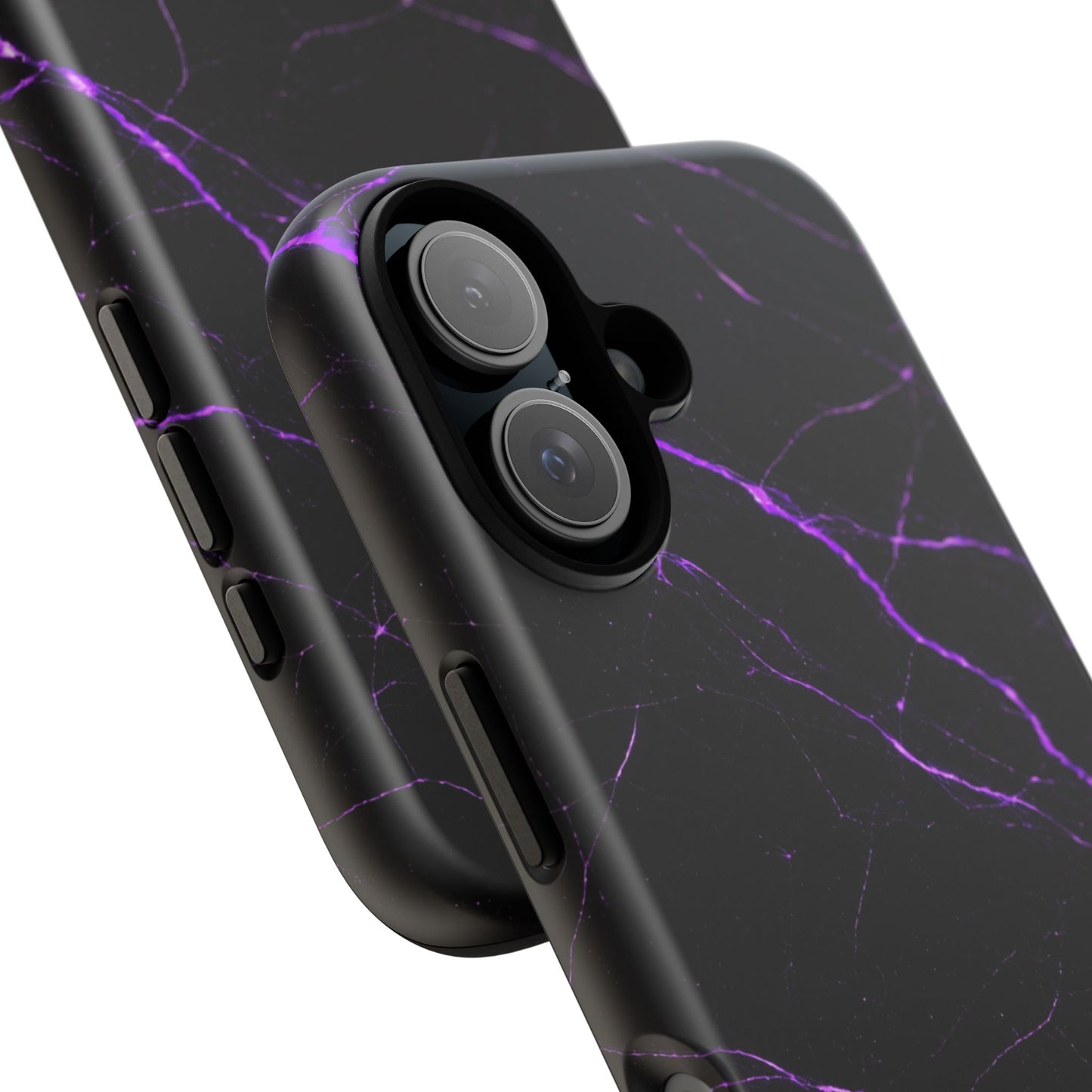 Nexora Purple Lightning Marble Phone Case — Tough Protective Phone Case