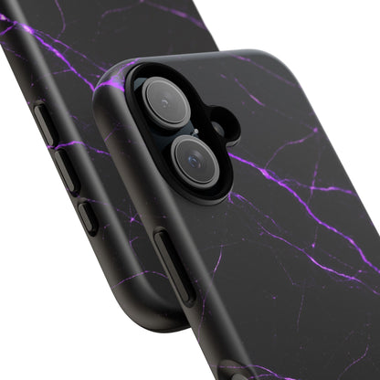 Nexora Purple Lightning Marble Phone Case — Tough Protective Phone Case