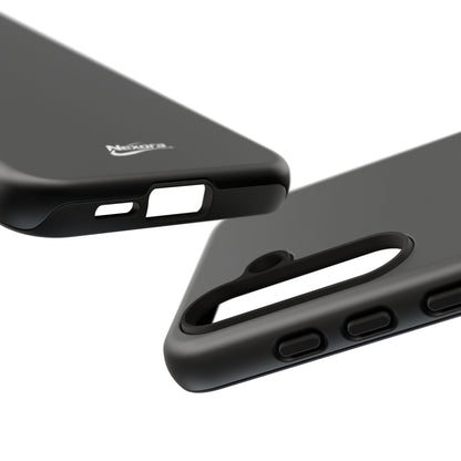 Nexora Black Tough Phone Case – Protective Slim Armor with Logo