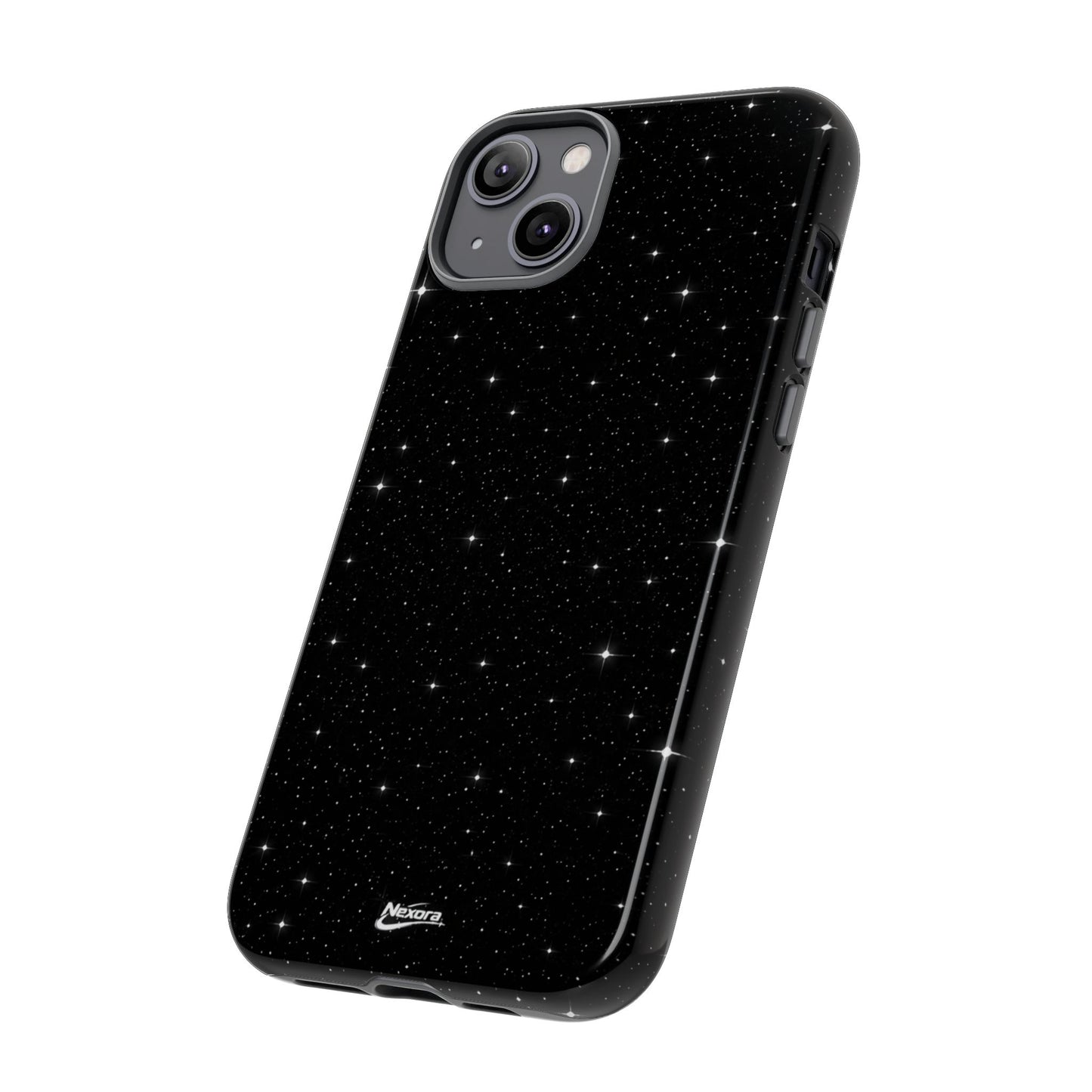 Nexora Galaxy Tough Phone Case — Black Stardust Protective Case