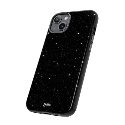 Nexora Galaxy Tough Phone Case — Black Stardust Protective Case