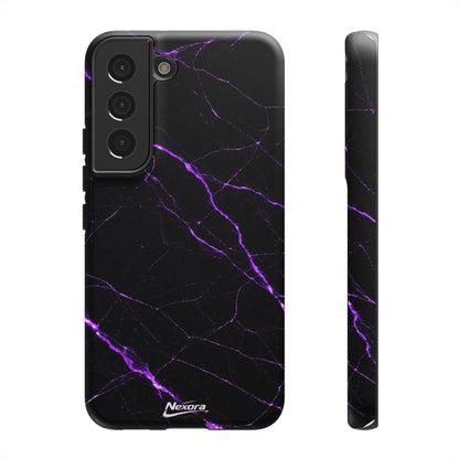 Nexora Purple Lightning Marble Phone Case