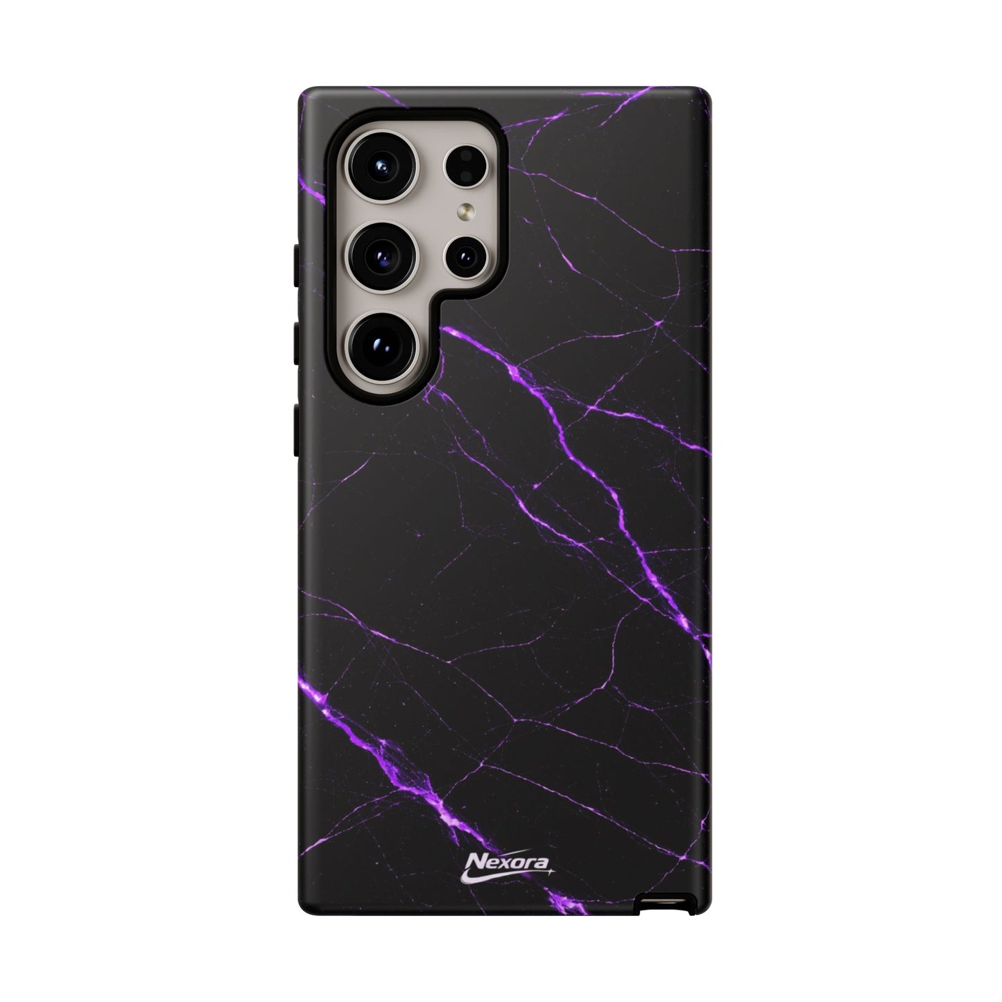Nexora Purple Lightning Marble Phone Case