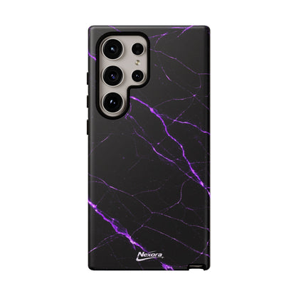 Nexora Purple Lightning Marble Phone Case