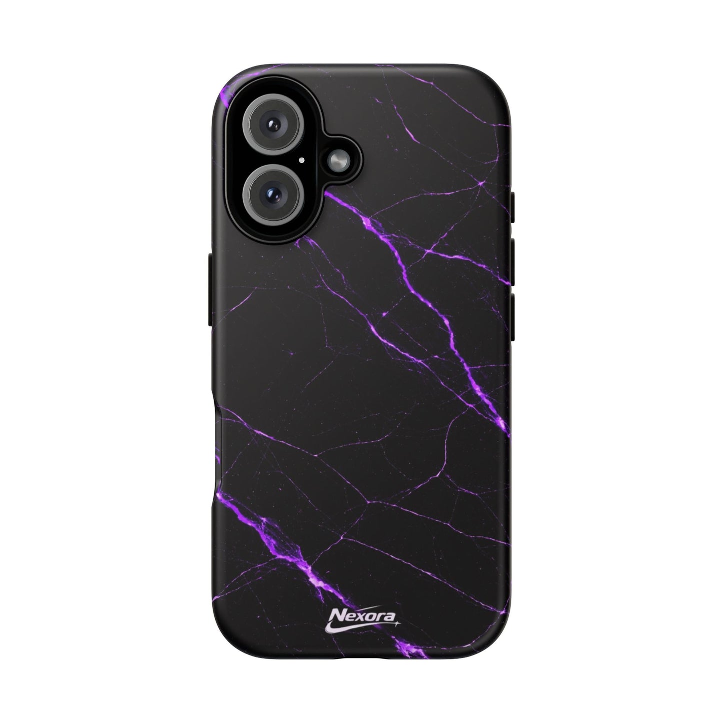 Nexora Purple Lightning Marble Phone Case — Tough Protective Phone Case
