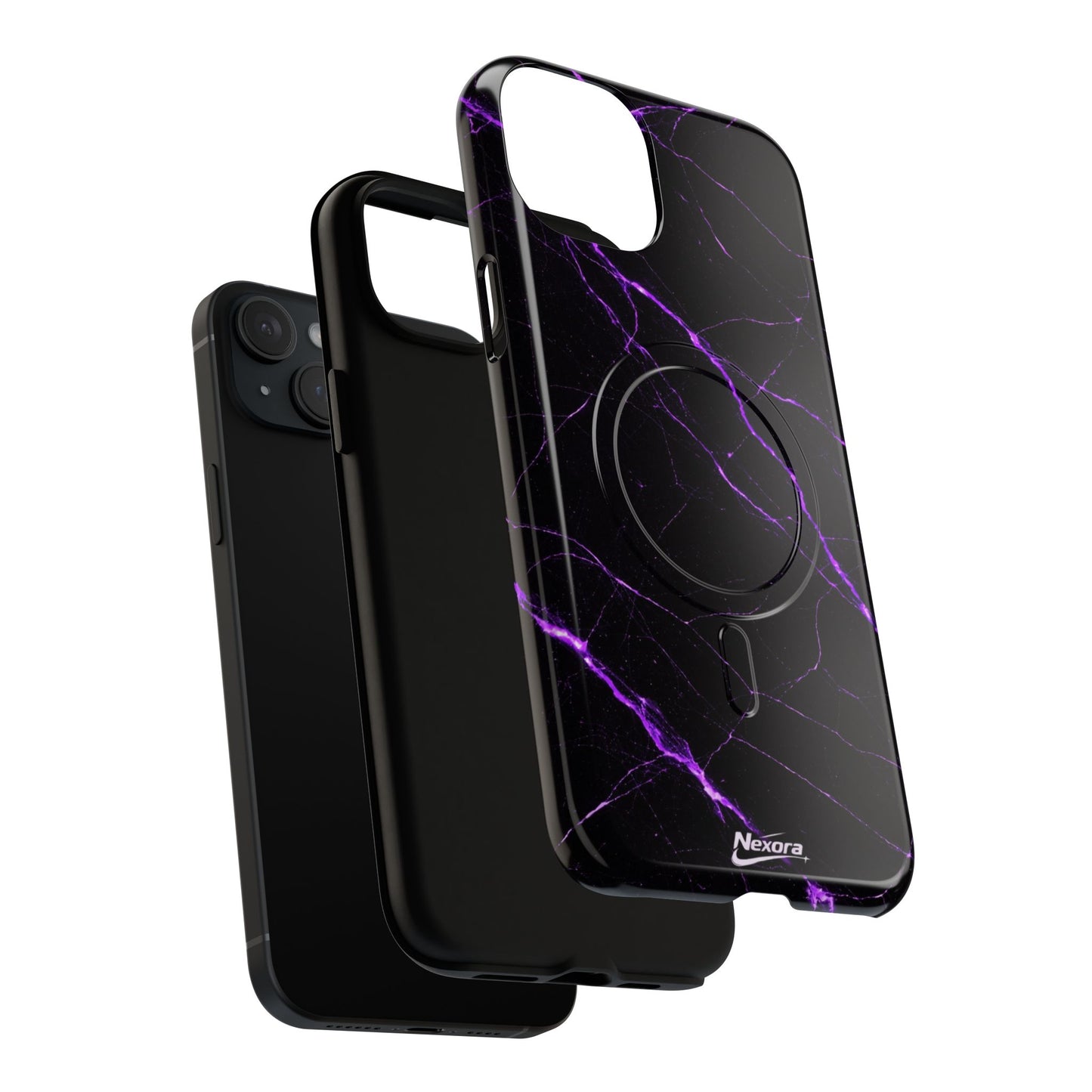 Nexora Purple Marble Magnetic Phone Case