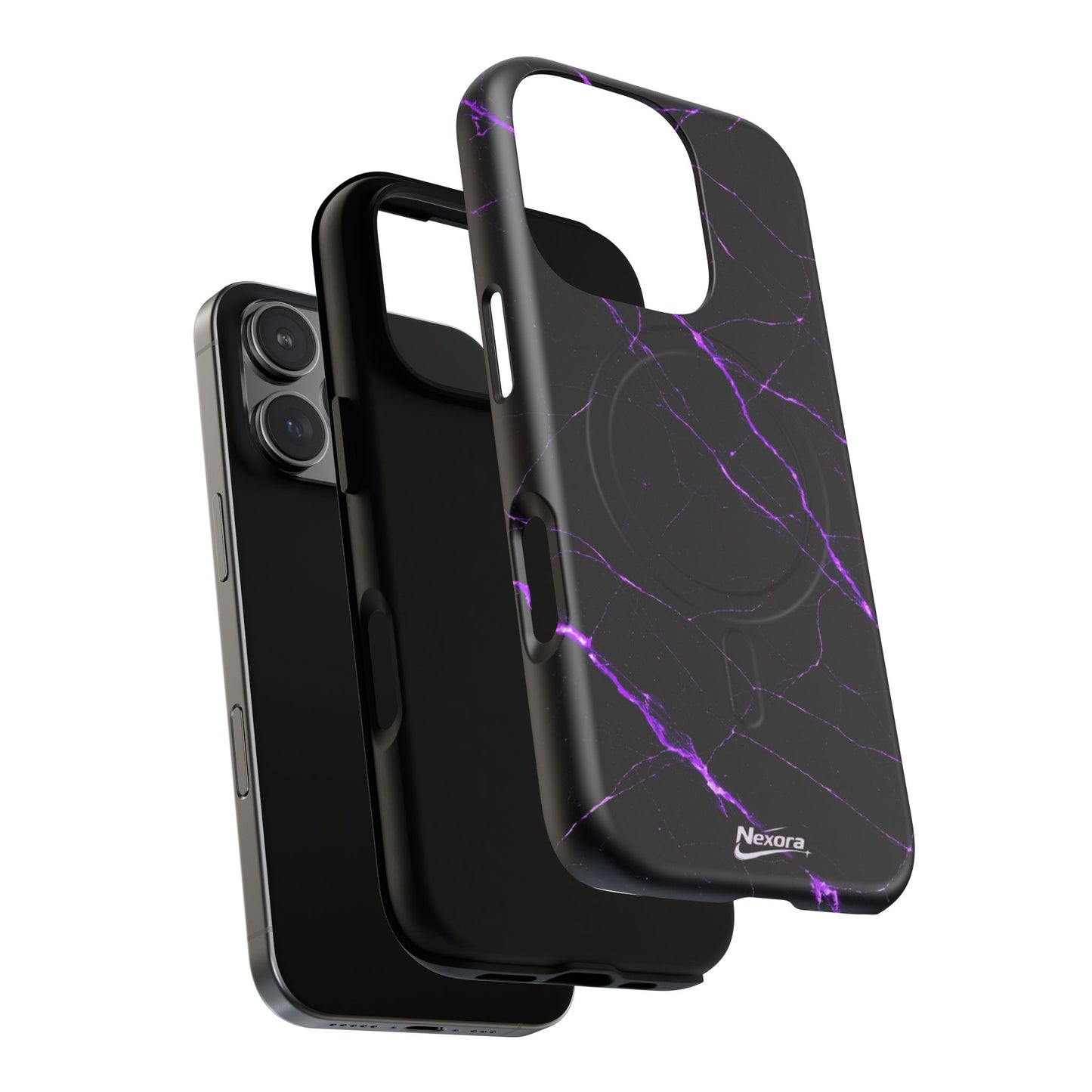 Nexora Purple Marble Magnetic Phone Case
