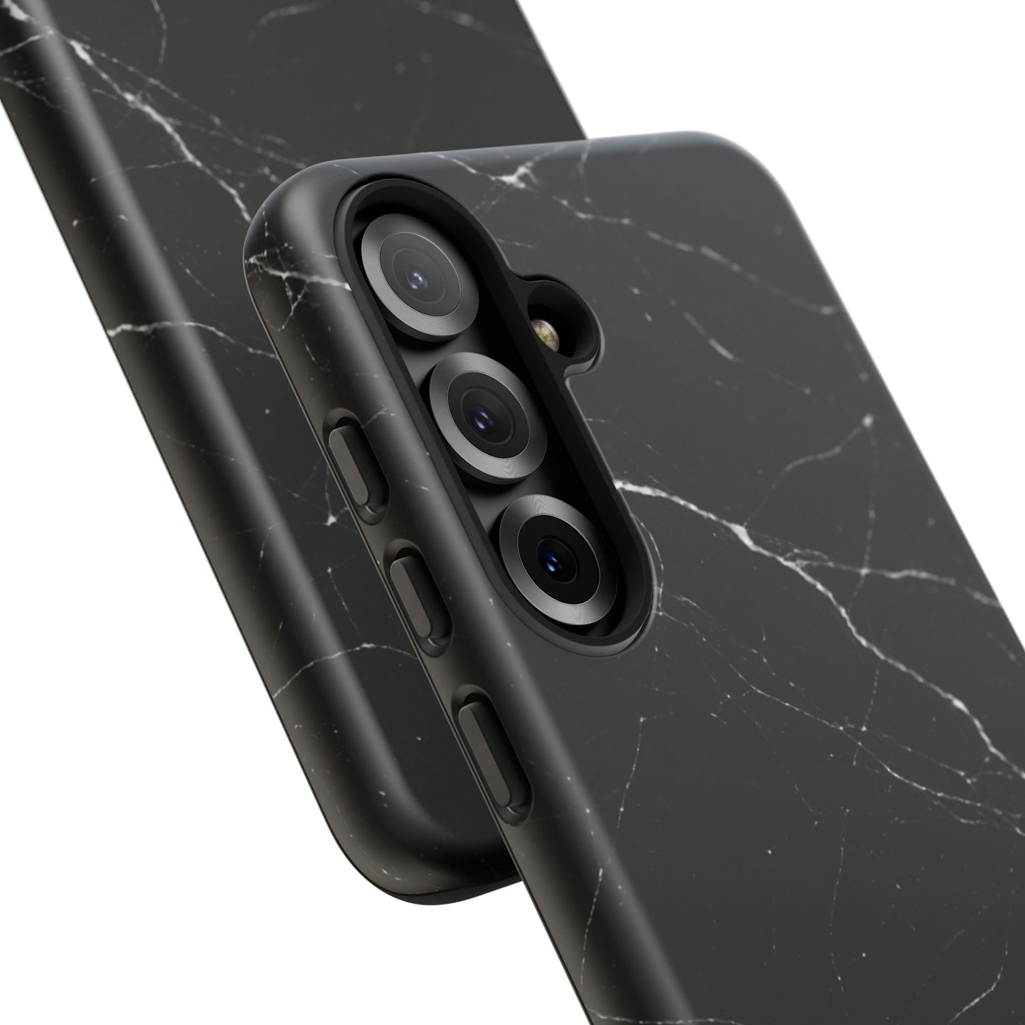 Nexora Black Marble Phone Case — Sleek Tough Protective Case with White Veining