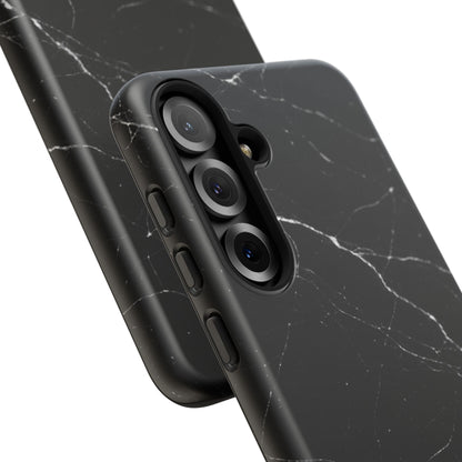 Nexora Black Marble Phone Case — Sleek Tough Protective Case with White Veining