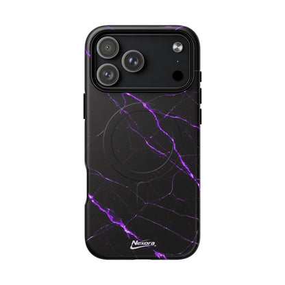 Nexora Purple Marble Magnetic Phone Case