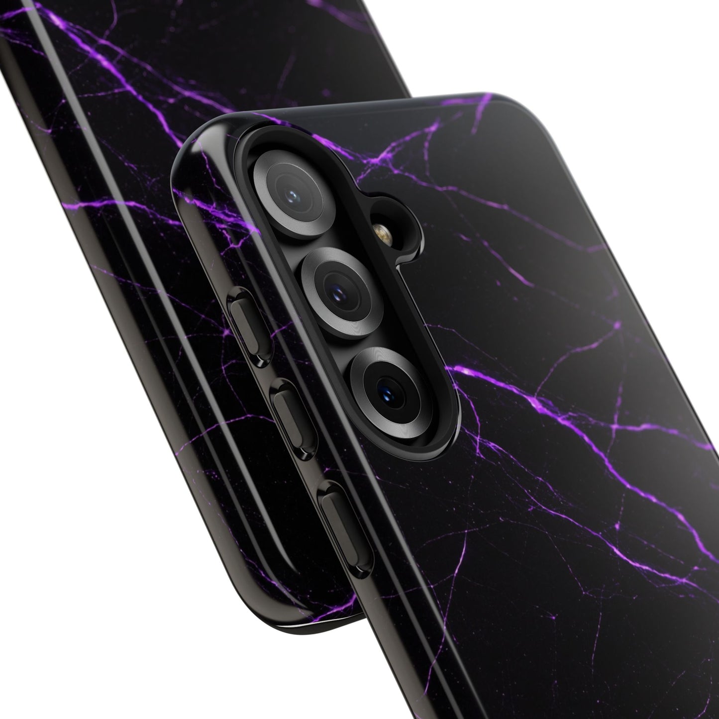 Nexora Purple Lightning Marble Phone Case