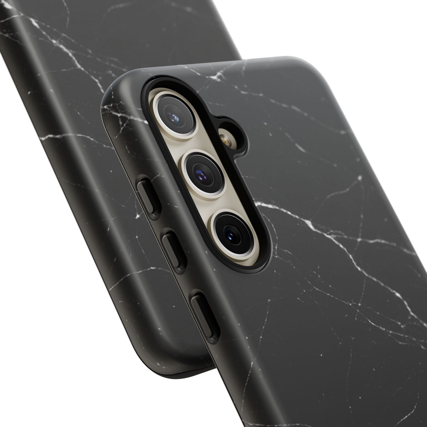 Nexora Black Marble Phone Case — Sleek Tough Protective Case with White Veining