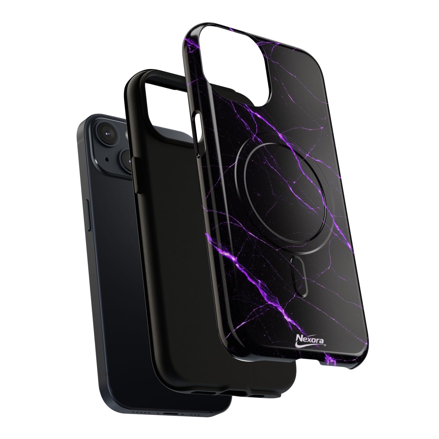 Nexora Purple Marble Magnetic Phone Case