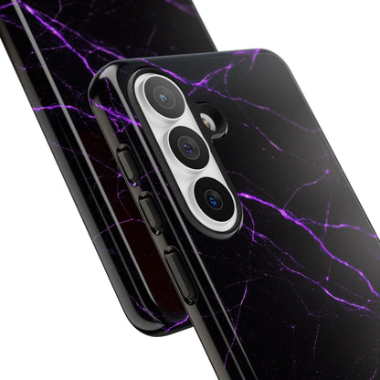 Nexora Purple Lightning Marble Phone Case