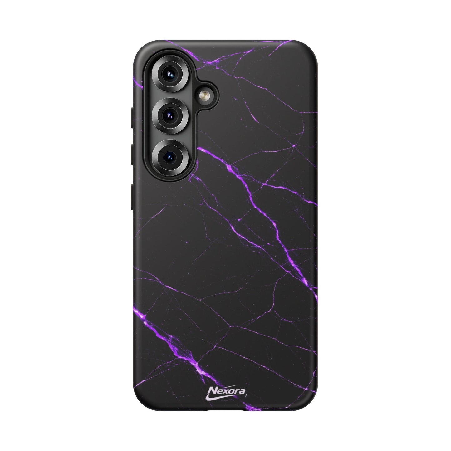 Nexora Purple Lightning Marble Phone Case