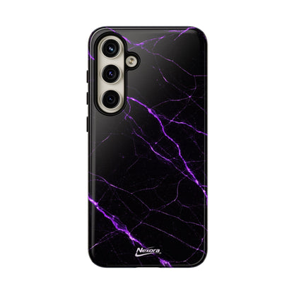 Nexora Purple Lightning Marble Phone Case