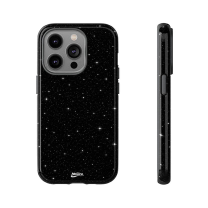 Nexora Galaxy Tough Phone Case — Black Stardust Protective Case