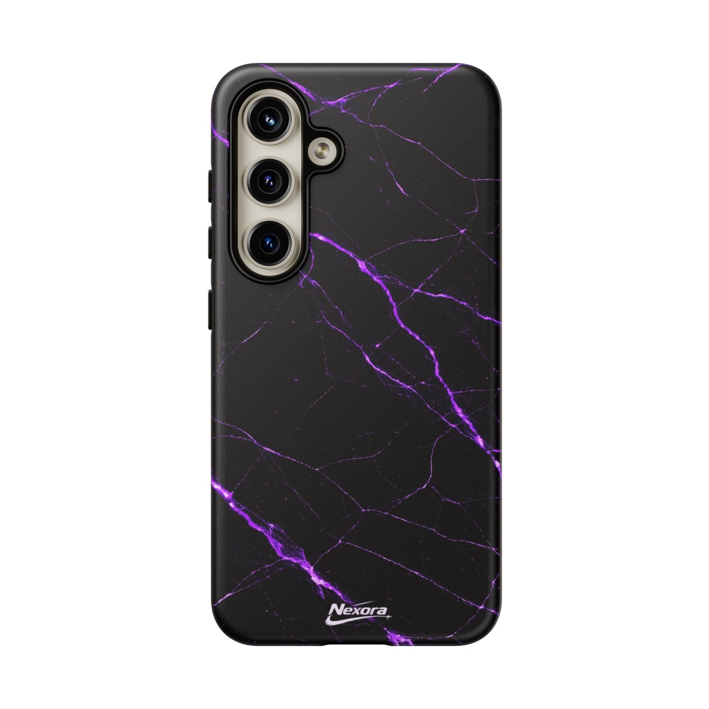 Nexora Purple Lightning Marble Phone Case