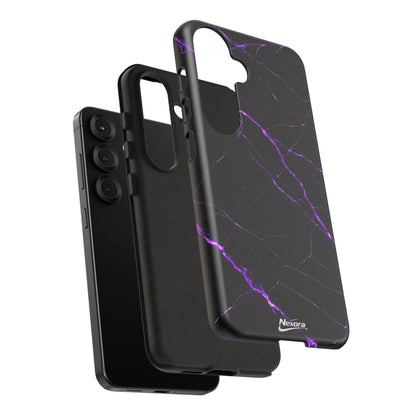 Nexora Purple Lightning Marble Phone Case