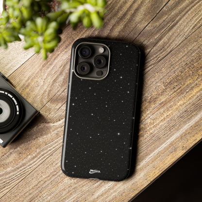 Nexora Galaxy Tough Phone Case — Black Stardust Protective Case