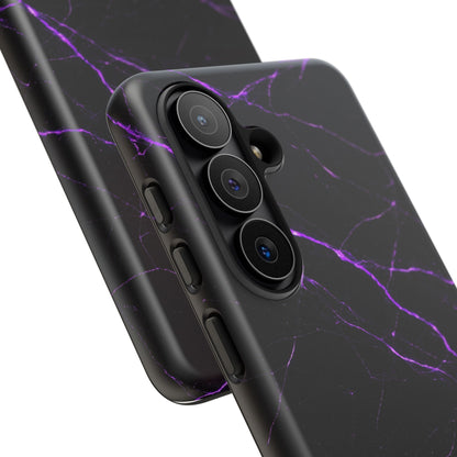 Nexora Purple Lightning Marble Phone Case