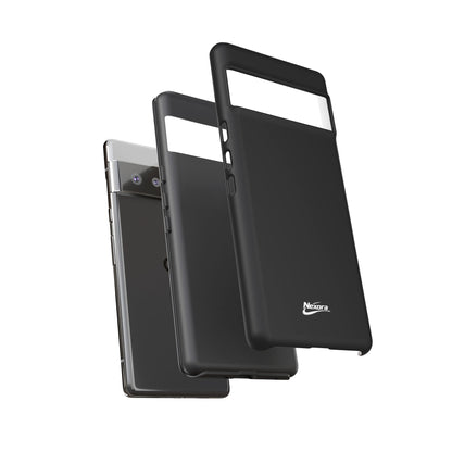 Nexora Black Tough Phone Case – Protective Slim Armor with Logo