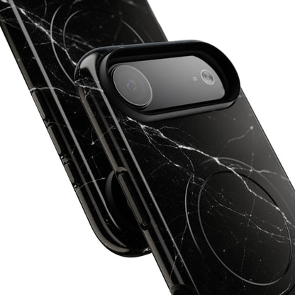 Nexora Magnetic Tough Phone Case - Black Marble Protective Cover