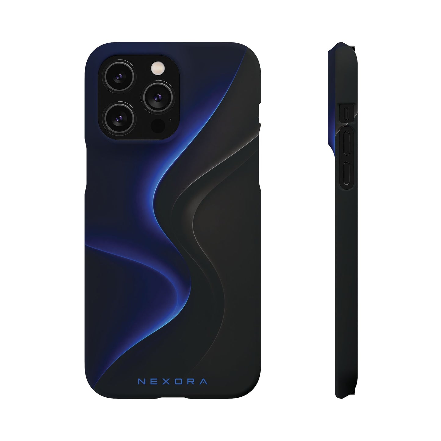 Phone Case — Nexora Blue Wave Matte Snap Case