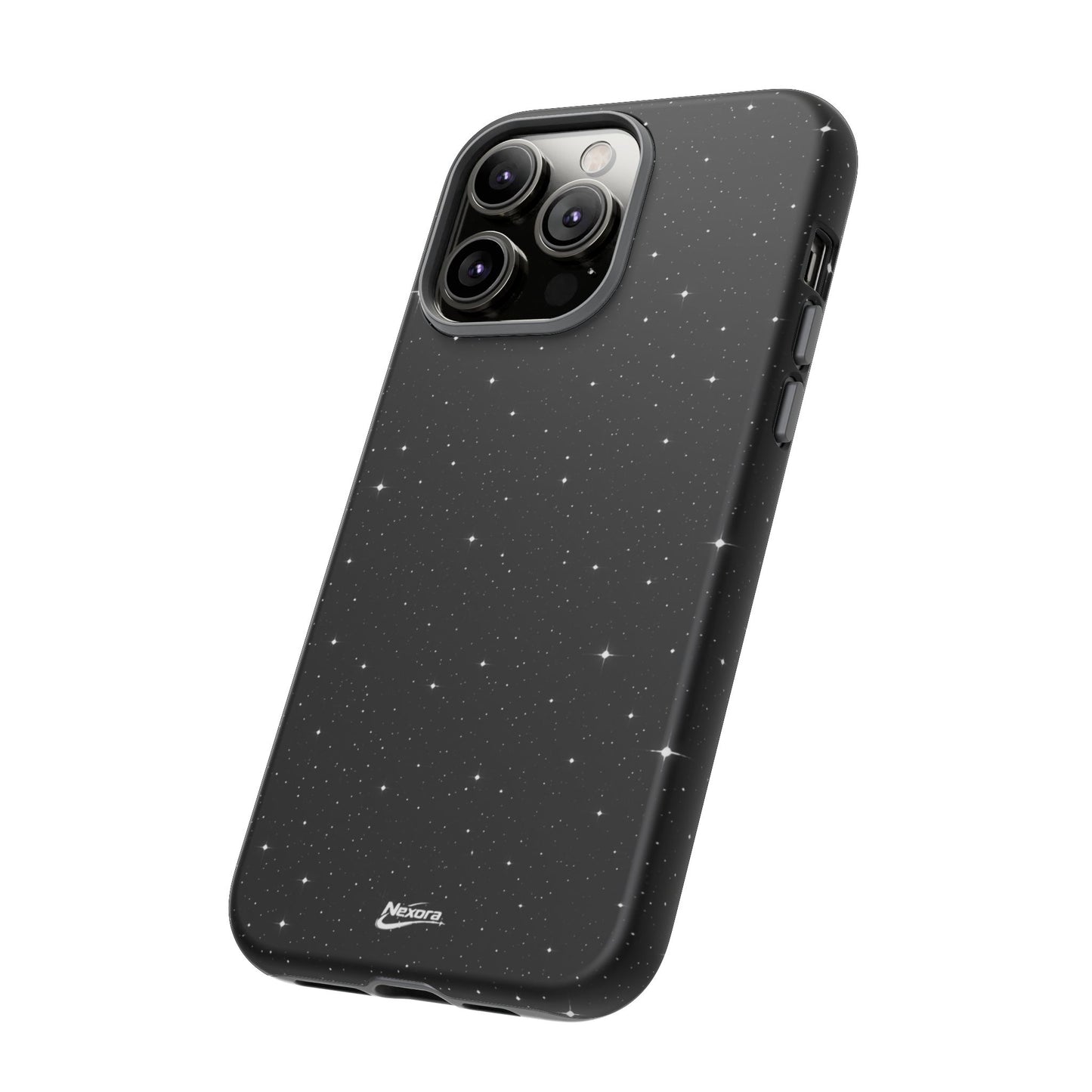 Nexora Galaxy Tough Phone Case — Black Stardust Protective Case
