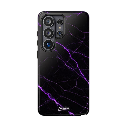 Nexora Purple Lightning Marble Phone Case