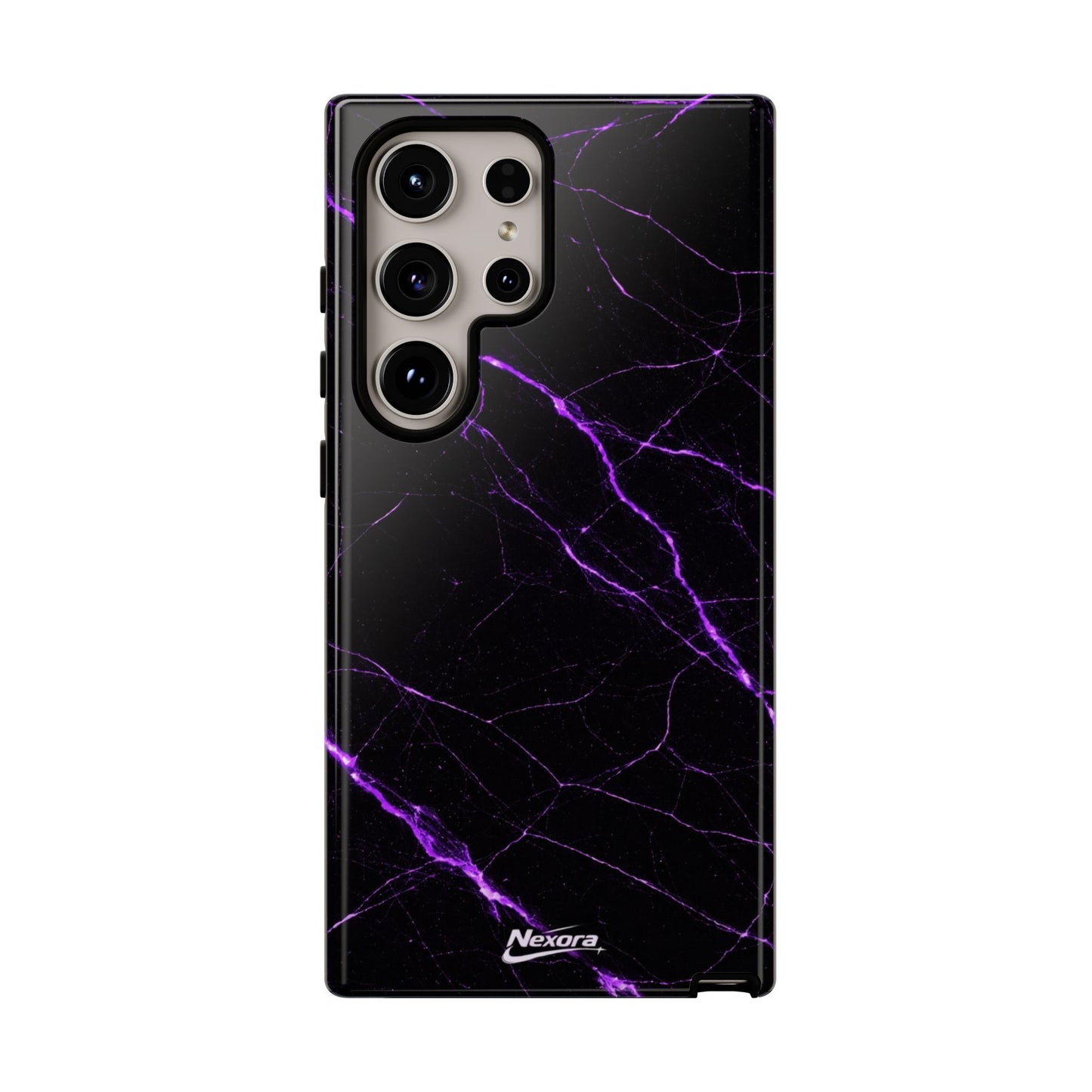 Nexora Purple Lightning Marble Phone Case