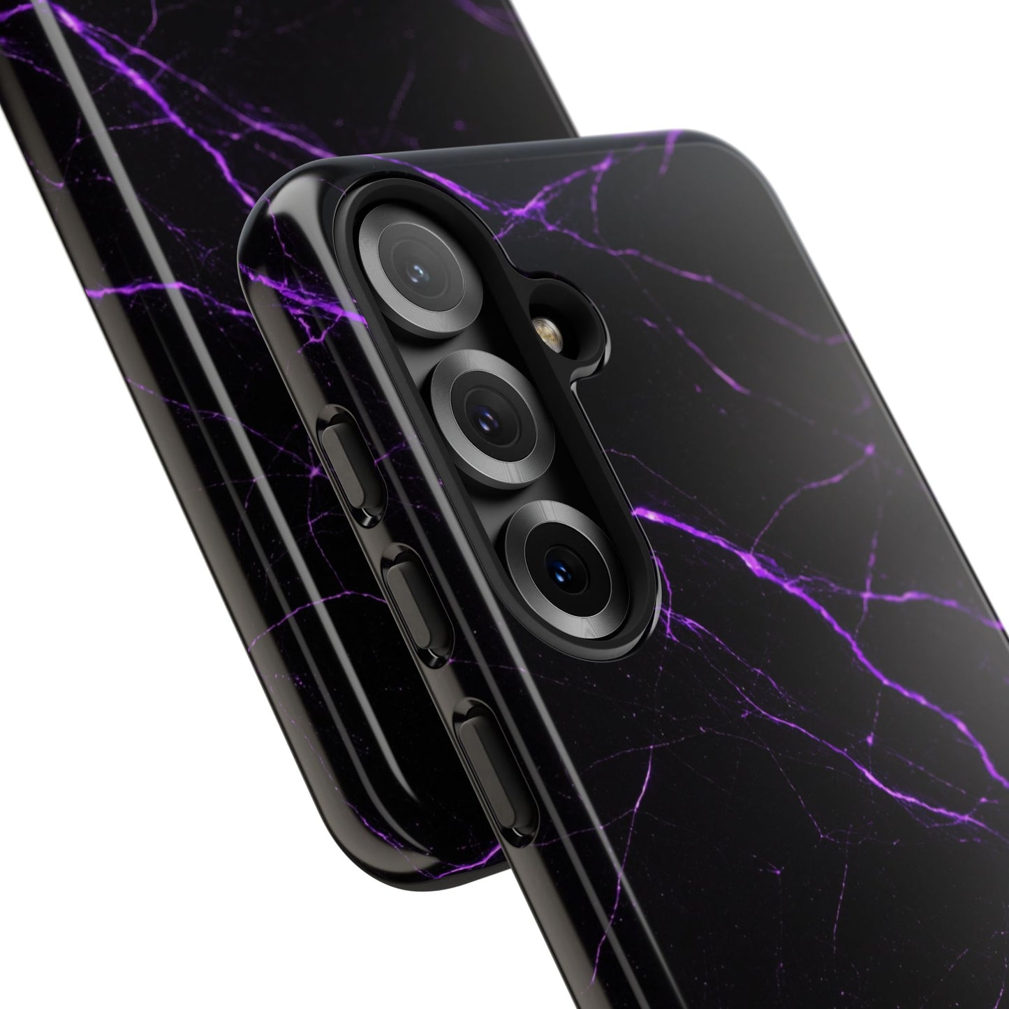 Nexora Purple Lightning Marble Phone Case