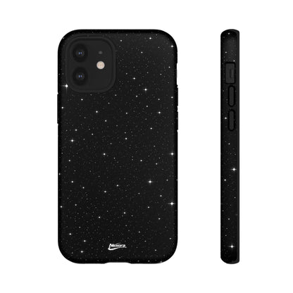 Nexora Galaxy Tough Phone Case — Black Stardust Protective Case