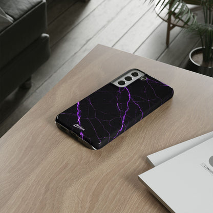 Nexora Purple Lightning Marble Phone Case