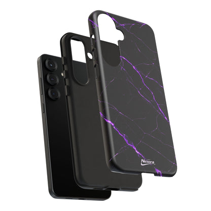 Nexora Purple Lightning Marble Phone Case