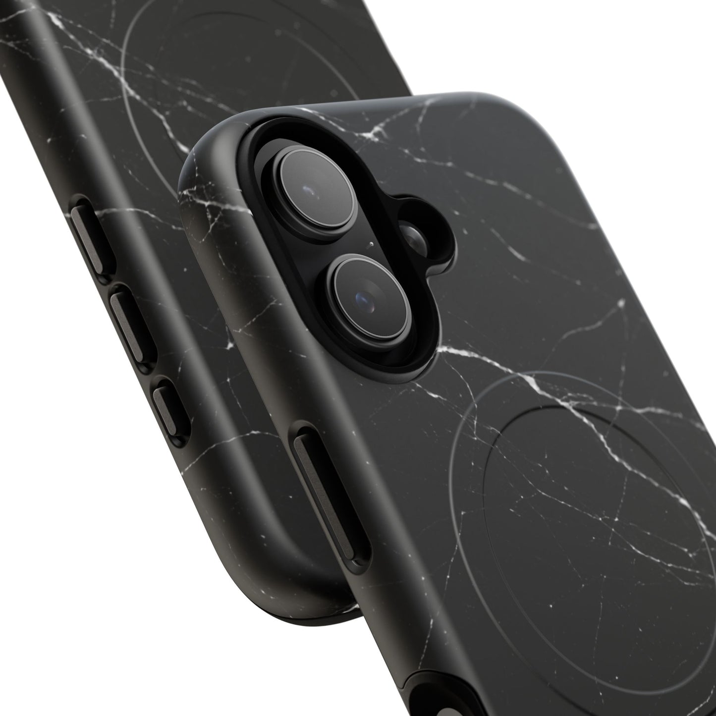 Nexora Magnetic Tough Phone Case - Black Marble Protective Cover