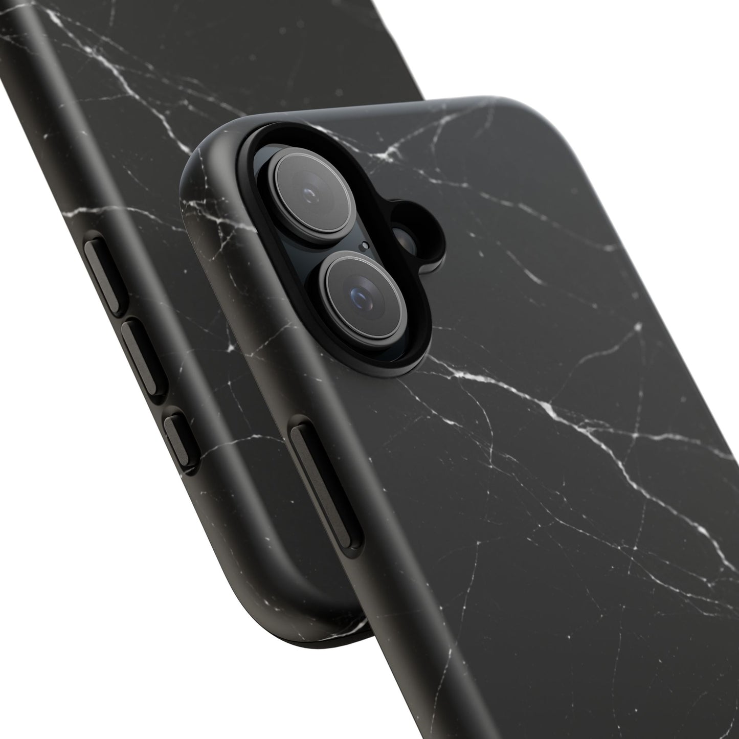 Nexora Black Marble Tough Phone Case — Slim Protective iPhone Cover