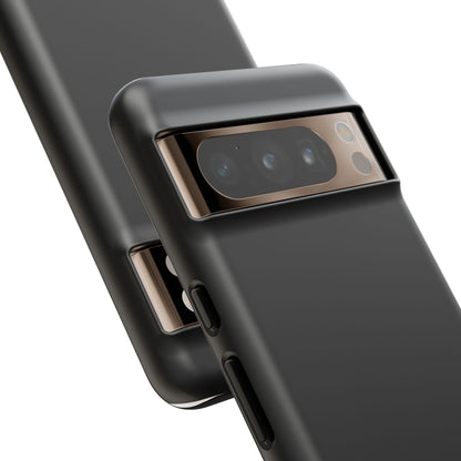 Nexora Black Tough Phone Case – Protective Slim Armor with Logo
