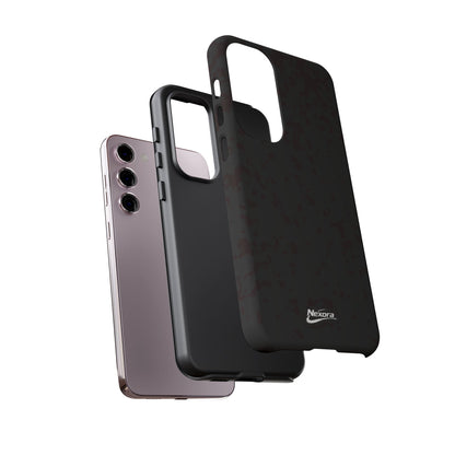 Nexora Black Tough Phone Case – Protective Slim Armor with Logo