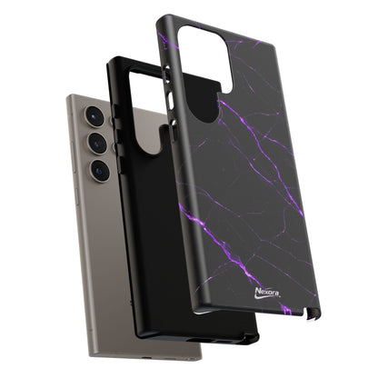 Nexora Purple Lightning Marble Phone Case