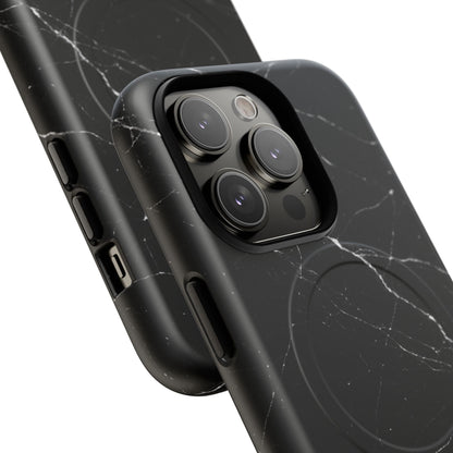 Nexora Magnetic Tough Phone Case - Black Marble Protective Cover