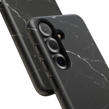 Nexora Black Marble Phone Case — Sleek Tough Protective Case with White Veining