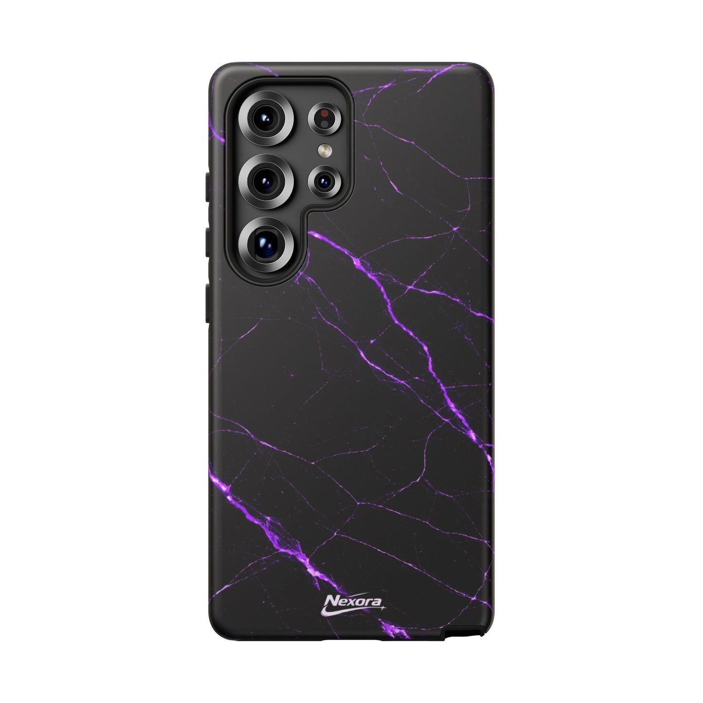 Nexora Purple Lightning Marble Phone Case