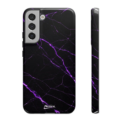 Nexora Purple Lightning Marble Phone Case