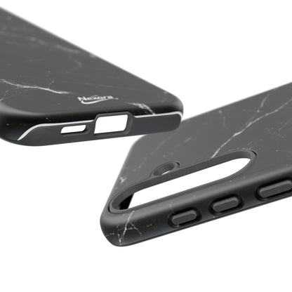 Nexora Black Marble Phone Case — Sleek Tough Protective Case with White Veining