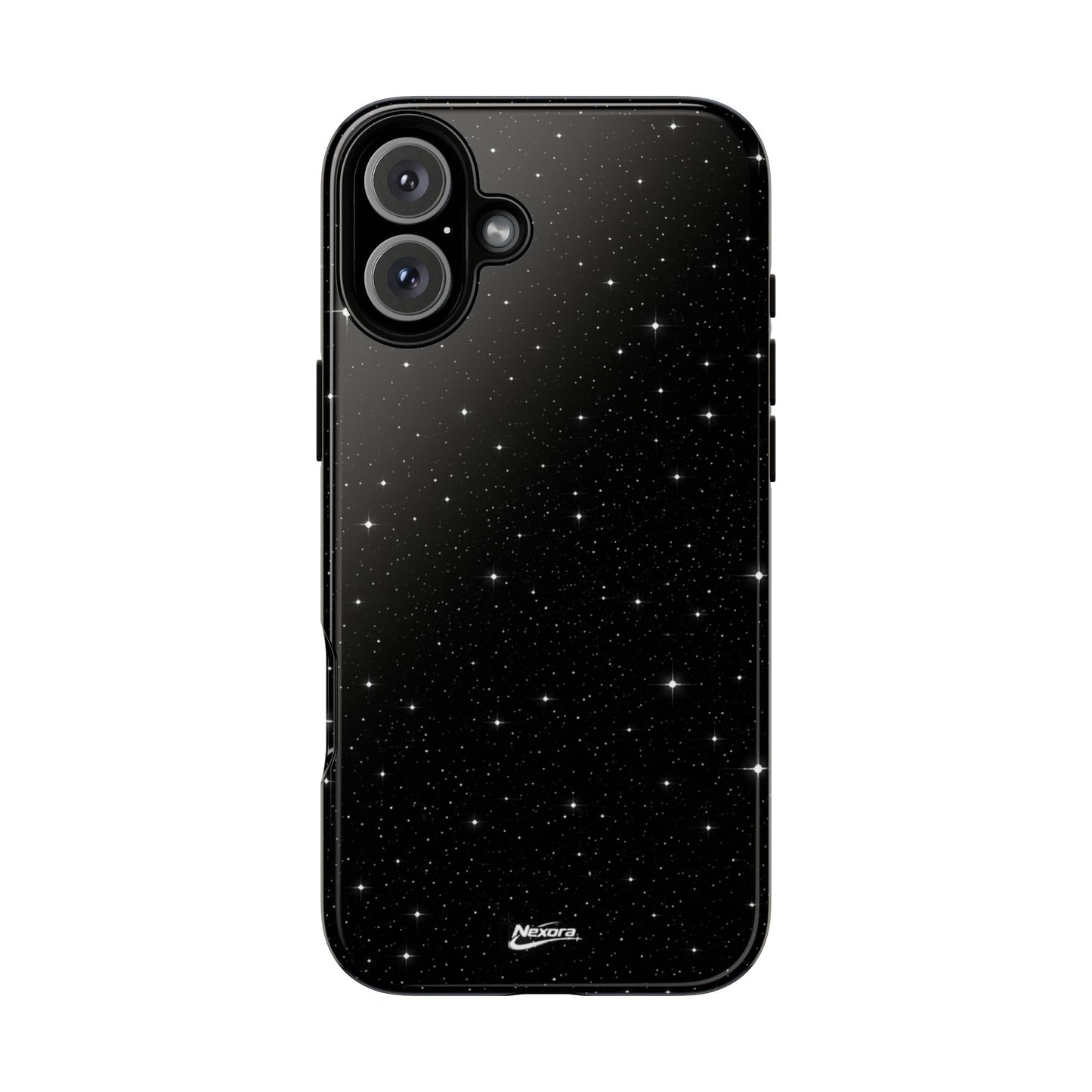 Nexora Galaxy Tough Phone Case — Black Stardust Protective Case