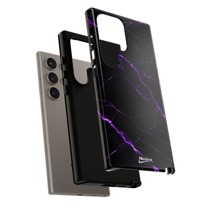 Nexora Purple Lightning Marble Phone Case
