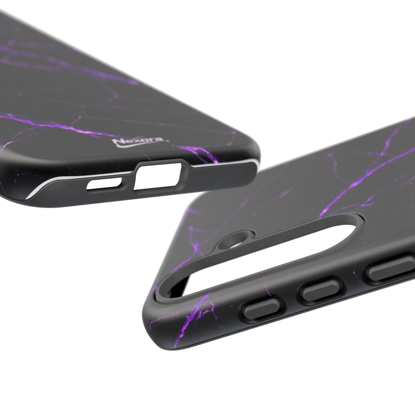 Nexora Purple Lightning Marble Phone Case